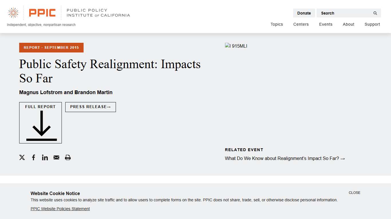 Public Safety Realignment: Impacts So Far - Public Policy Institute of California